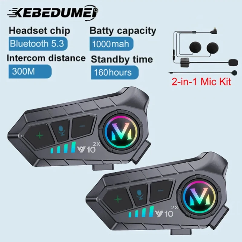 1/2x Motorcycle Intercom Helme - đánh giá và giá Universal Motorcycle Helmet Intercom Headset