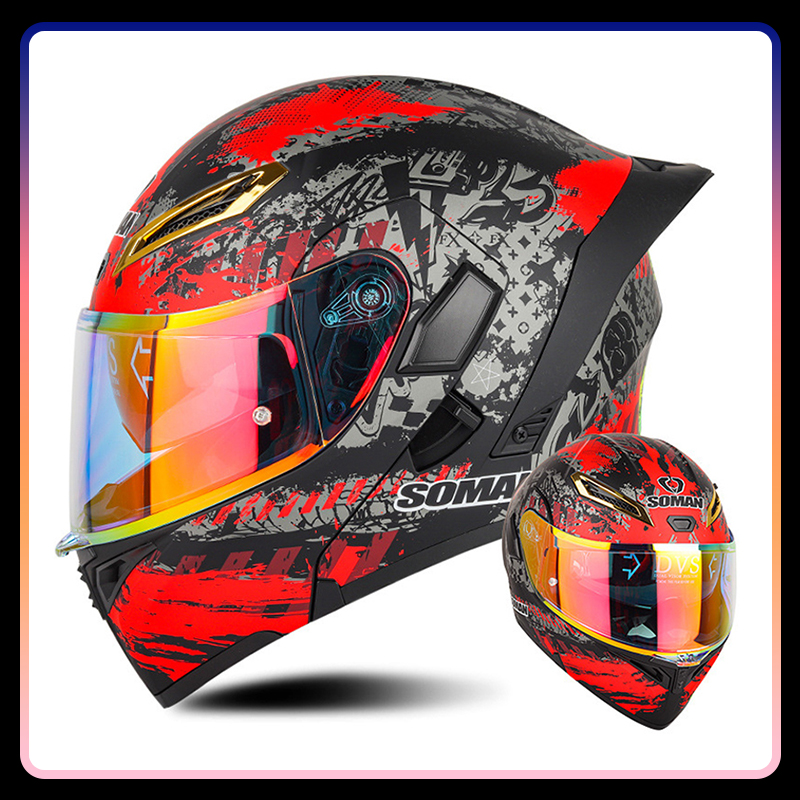 Four Seasons Universal Flip Up - đánh giá và giá Dual Visor Motorcycle Racing Helmet