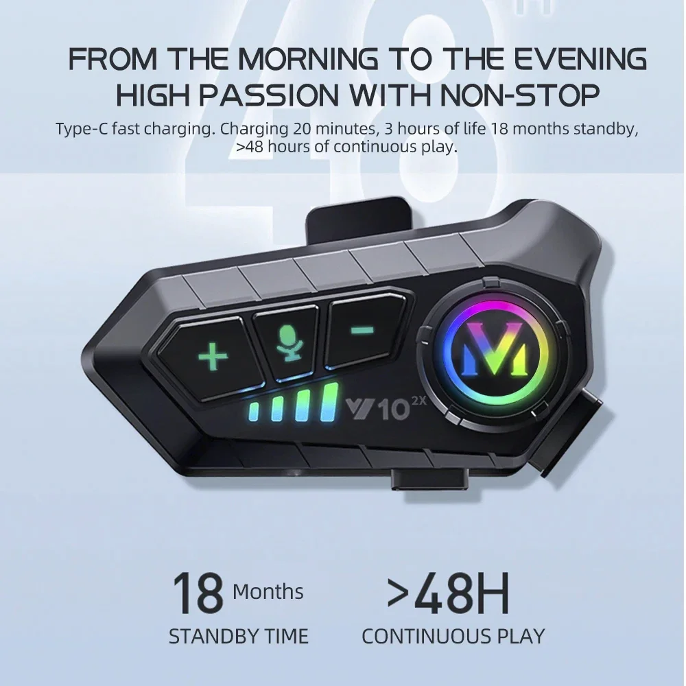 V10 2X Bluetooth Motorcycle He - đánh giá và giá Universal Motorcycle Helmet Intercom Headset