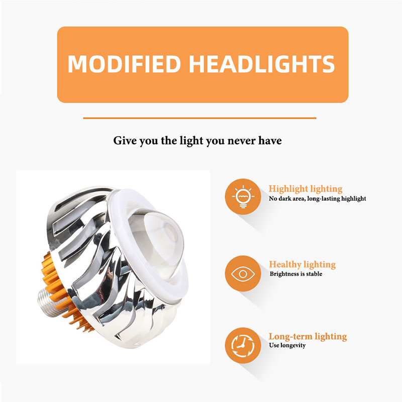 1pc Motorcycle Headlight Dual  - đánh giá và giá Universal Motorcycle Led Headlight Projector