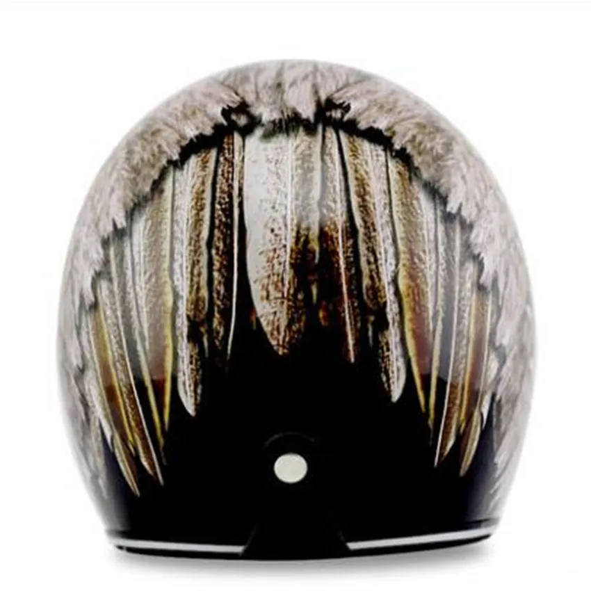 Đen Vintage Xe Máy Mở Mặt Chấm - đánh giá và giá Vintage Open Face Retro Helmet