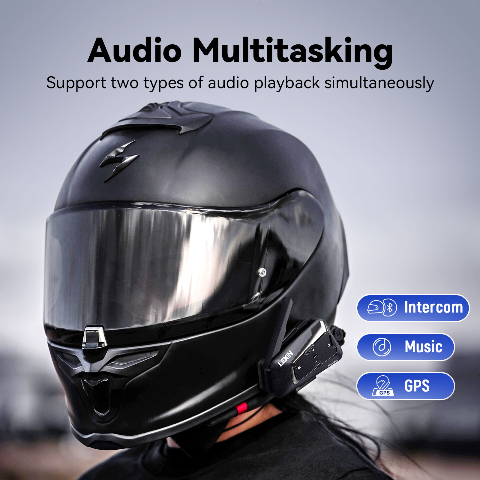 LEXIN-MeshCom Motorcycle MESH& - đánh giá và giá Universal Motorcycle Helmet Intercom Headset