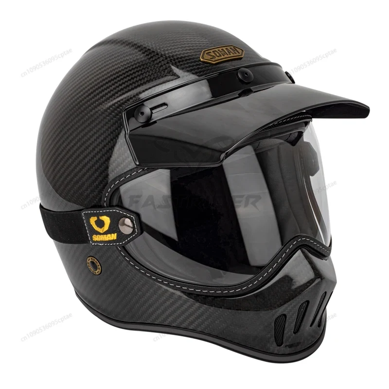 SOMAN Vintage Motorcycle Goggl - đánh giá và giá Vintage Open Face Retro Helmet